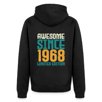 Awesome Since 1968 limited edition. - Veste à capuche bio Premium Unisexe - noir - Dos - Nico (187cm)
