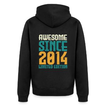 Awesome Since 2014 limited edition. - Veste à capuche bio Premium Unisexe - noir - Dos - Nico (187cm)