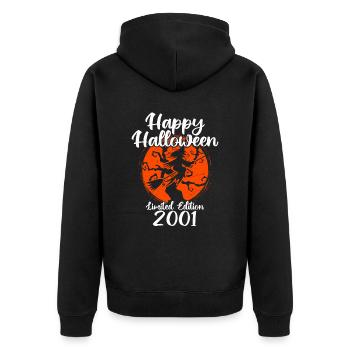 happy halloween Limited edition 2001 - Unisex Premium Organic Zip Hoodie - black - Back - Nico (187cm)