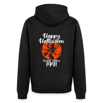 happy halloween Limited edition 1991 - Unisex Premium Organic Zip Hoodie - black - Back - Nico (187cm)