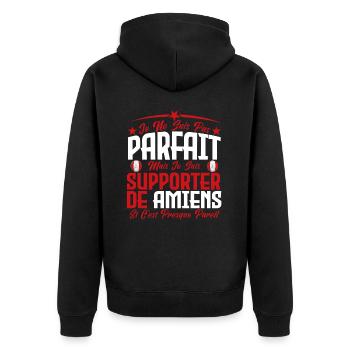 je ne suis pas parfait, supporteur de Amiens. - Veste à capuche bio Premium Unisexe - noir - Dos - Nico (187cm)