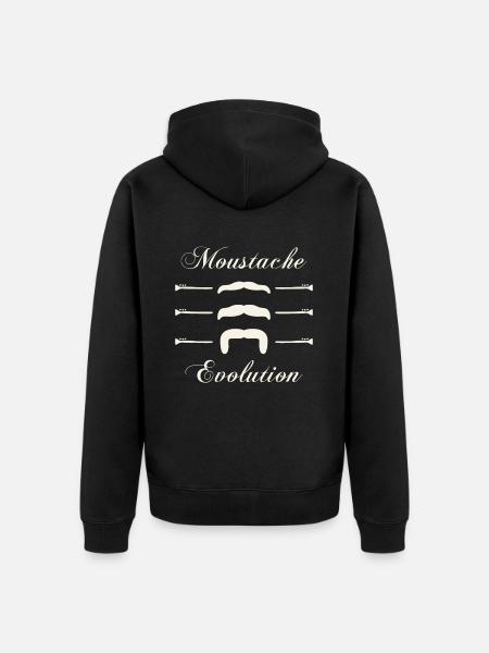 moustaches évolution, Idée cadeau d'élégance. - Veste à capuche bio Premium Unisexe - noir