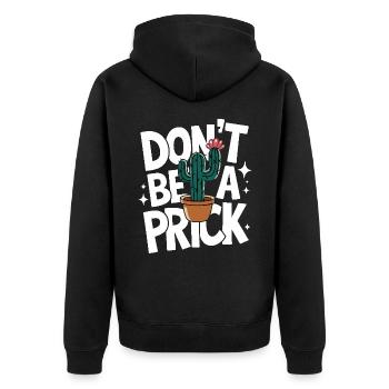 Cactus Cacti Desert Plant - Unisex Premium Organic Zip Hoodie - black - Back - Nico (187cm)
