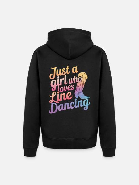 Line Dancing Dancing Dancers - Unisex Premium Organic Zip Hoodie - black