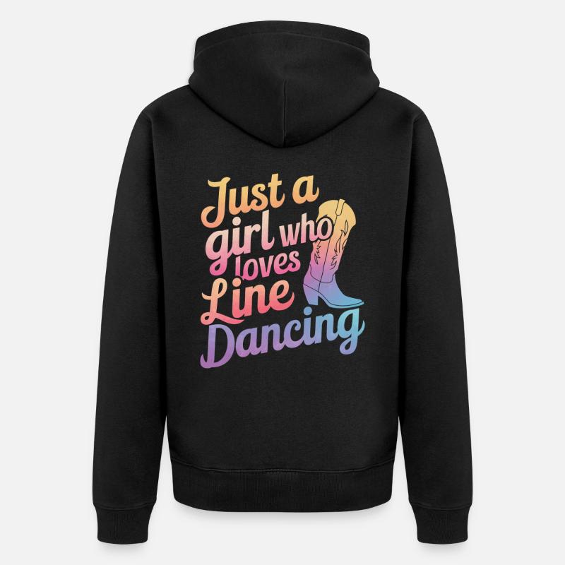 Danse en ligne Danseurs - Veste à capuche bio Premium Unisexe - noir