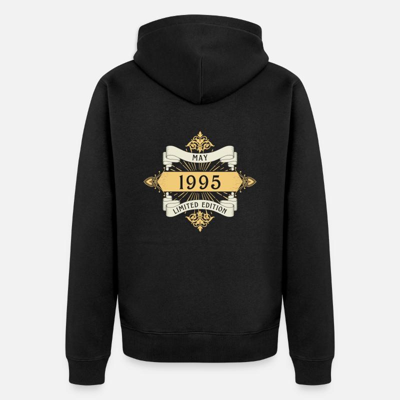 Anniversaire de mai 1995 Édition limitée - Veste à capuche bio Premium Unisexe - noir