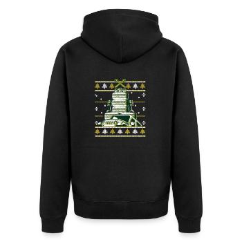 Auto Tuning Weihnachten Tuner Auto Schrauber Reife - Unisex Premium Bio Zip Hoodie - Schwarz - Hinten - Nico (187cm)