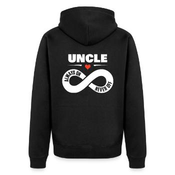 Oncle Toujours On Never Off Onkel Chemise - Veste à capuche bio Premium Unisexe - noir - Dos - Nico (187cm)
