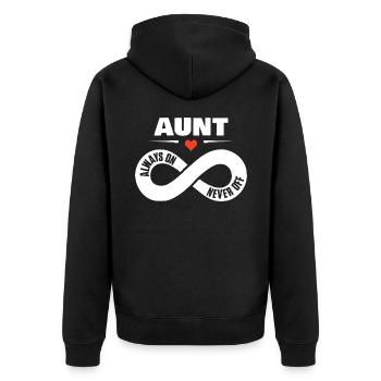 Cadeau pour la chemise Dear Aunt Heart - Veste à capuche bio Premium Unisexe - noir - Dos - Nico (187cm)