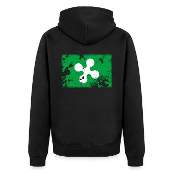 Lombardei - Unisex Premium Bio Zip Hoodie - Schwarz - Hinten - Nico (187cm)