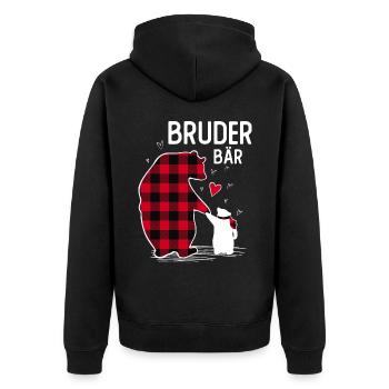 Frère Ours - Veste à capuche bio Premium Unisexe - noir - Dos - Nico (187cm)
