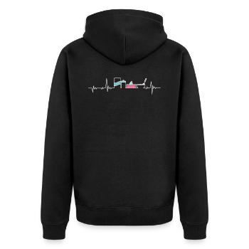 Cuisson du cœur - Veste à capuche bio Premium Unisexe - noir - Dos - Nico (187cm)