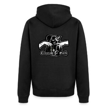 Gothic Creation - Unisex Premium Organic Zip Hoodie - black - Back - Nico (187cm)