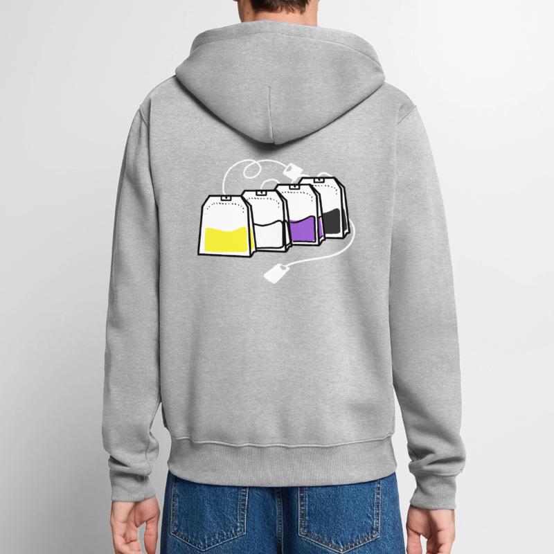 Nonbinary Pride Teebeutel Nonbinary Pride Unisex Premium Bio Zip Hoodie