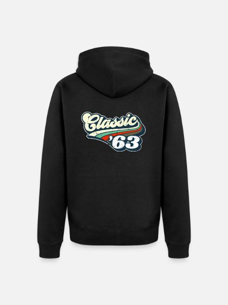 Classique '63 - Veste à capuche bio Premium Unisexe - noir
