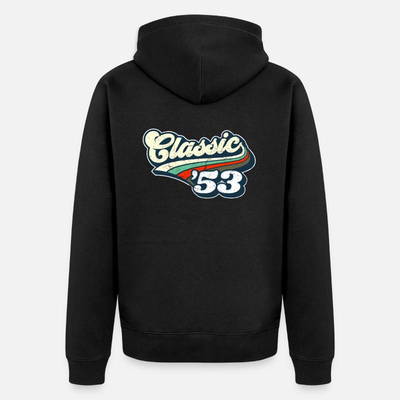 Classique '53 - Veste à capuche bio Premium Unisexe - noir