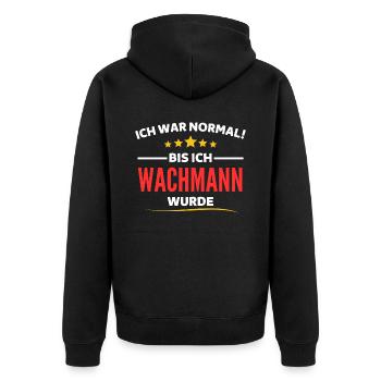 J'étais normal jusqu'à ce que je devienne agent de sécurité - Veste à capuche bio Premium Unisexe - noir - Dos - Nico (187cm)