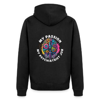 Psychiatre Ma passion Mon psychiatre Psychologie - Veste à capuche bio Premium Unisexe - noir - Dos - Nico (187cm)