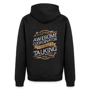 Events Coordinator I'm That Awesome Event Manager - Unisex Premium Organic Zip Hoodie - black - Back - Nico (187cm)