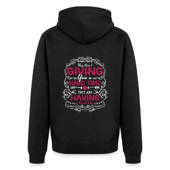 Conseiller scolaire qu’ils ne donnent pas de thérapeute - Veste à capuche bio Premium Unisexe - noir - Dos - Nico (187cm)