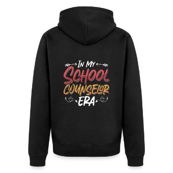 Conseiller scolaire Dans mon conseil scolaire Conseiller - Veste à capuche bio Premium Unisexe - noir - Dos - Nico (187cm)