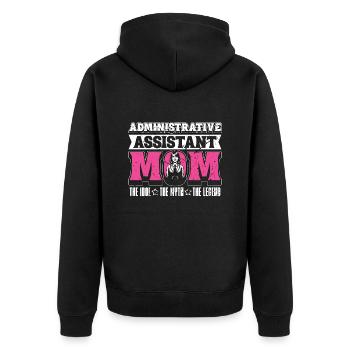Administrative Assistant Mom The Idol Secretary - Unisex Premium Organic Zip Hoodie - black - Back - Nico (187cm)