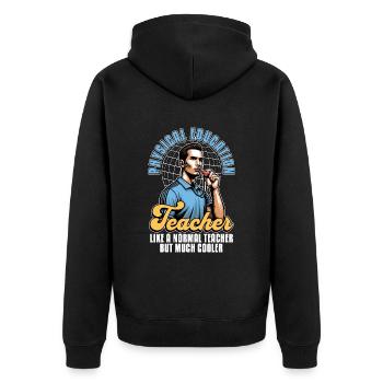 Professeur d’éducation physique comme un professeur de gym - Veste à capuche bio Premium Unisexe - noir - Dos - Nico (187cm)