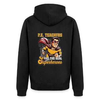 Les enseignants d’éducation physique sont les vrais athlètes - Veste à capuche bio Premium Unisexe - noir - Dos - Nico (187cm)