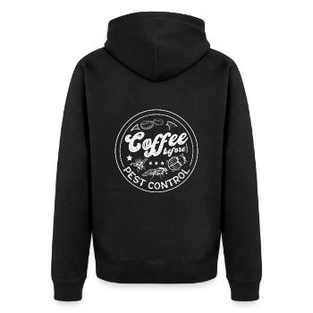 Lutte antiparasitaire Café Gestion parasitaire Amateur de café - Veste à capuche bio Premium Unisexe - noir - Dos - Nico (187cm)