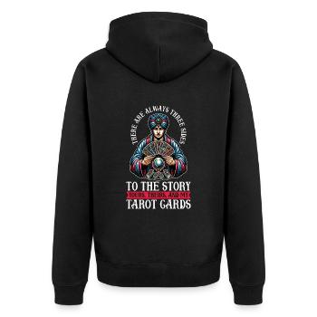 Tarot Reading There Are Always Fortune Telling - Unisex Premium Organic Zip Hoodie - black - Back - Nico (187cm)