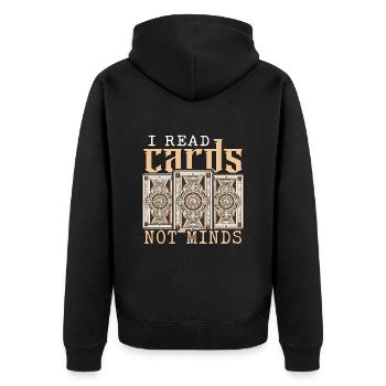 Lecteur de tarot Je lis des cartes pas des esprits Lecture de cartes - Veste à capuche bio Premium Unisexe - noir - Dos - Nico (187cm)