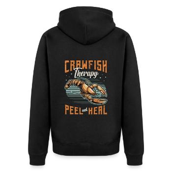Écrevisses bouillir Crawfish Therapy Peel And Shellfish - Veste à capuche bio Premium Unisexe - noir - Dos - Nico (187cm)
