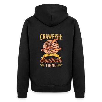 Crawfish It's a Southern Thing Sea Crawfish Lover - Unisex Premium Organic Zip Hoodie - black - Back - Nico (187cm)