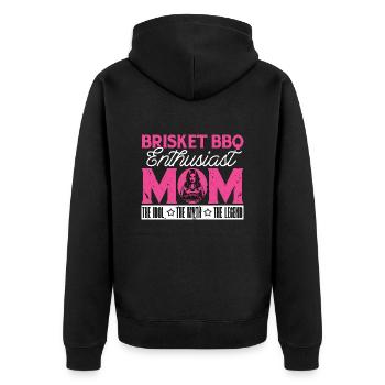 Amateur de barbecue de poitrine de bœuf Maman L’idole Amateur de barbecue - Veste à capuche bio Premium Unisexe - noir - Dos - Nico (187cm)