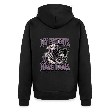 Veterinary Nurse My Patients Have Paws Vet Nursing - Unisex Premium Organic Zip Hoodie - black - Back - Nico (187cm)