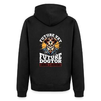 Veterinary Medicine Future Vet Future Vet Tech - Unisex Premium Organic Zip Hoodie - black - Back - Nico (187cm)