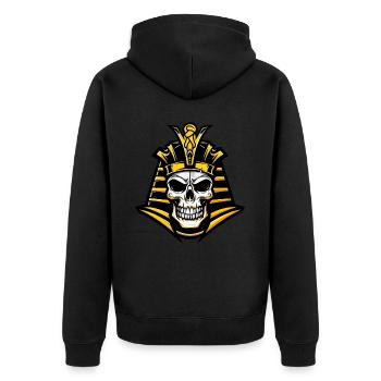 Crâne de pharaon - Veste à capuche bio Premium Unisexe - noir - Dos - Nico (187cm)