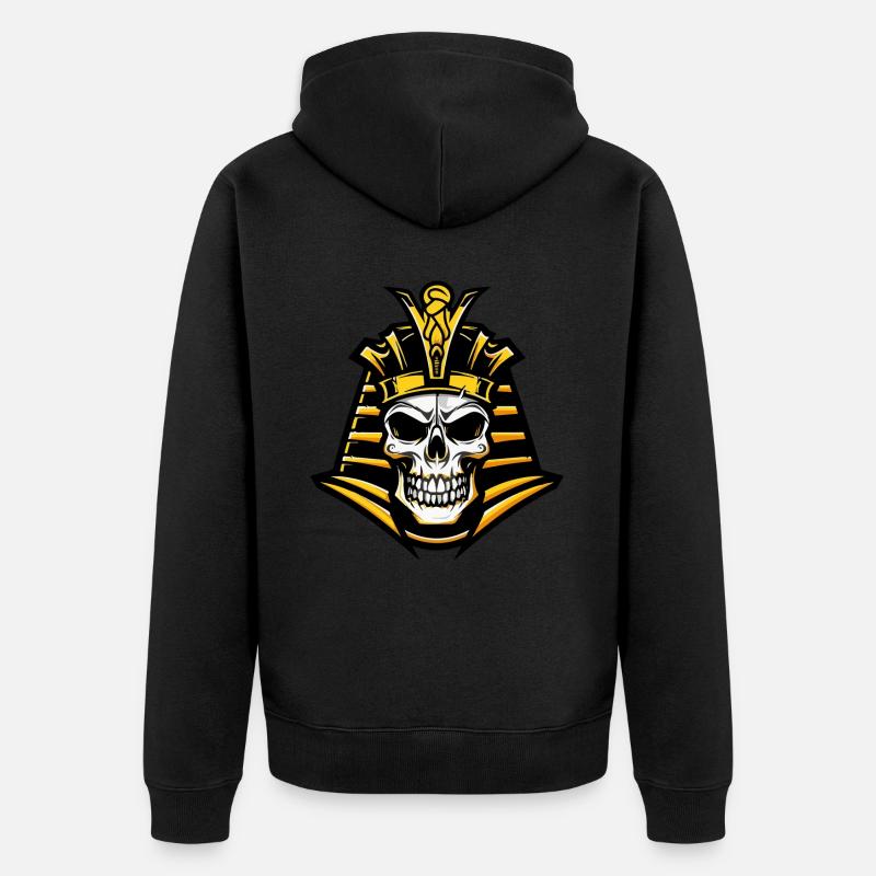 Crâne de pharaon - Veste à capuche bio Premium Unisexe - noir