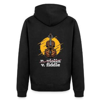 Violon Passionné d’instruments à cordes Violoniste - Veste à capuche bio Premium Unisexe - noir - Dos - Nico (187cm)