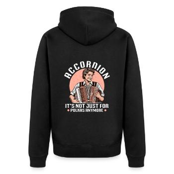 L’accordéon n’est pas seulement pour instrument de musique - Veste à capuche bio Premium Unisexe - noir - Dos - Nico (187cm)