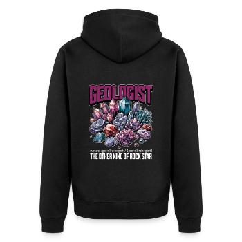 Géologue L’autre type de rock star Rockhounding - Veste à capuche bio Premium Unisexe - noir - Dos - Nico (187cm)
