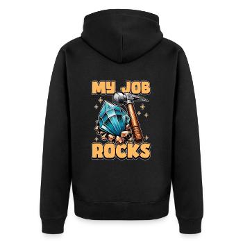 Géologue Mon métier Rocks Rockhounding Géologues - Veste à capuche bio Premium Unisexe - noir - Dos - Nico (187cm)
