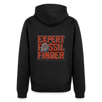 Fossil Hunter Expert Fossil Finder Paleontologist - Unisex Premium Bio Zip Hoodie - Schwarz - Hinten - Nico (187cm)