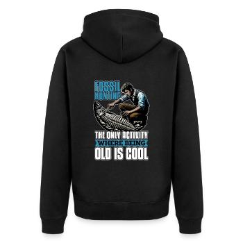 Fossil Hunting The Only Activity Paleontologist - Unisex Premium Organic Zip Hoodie - black - Back - Nico (187cm)