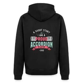 Accordéoniste Une nouvelle Je suis accordéoniste - Veste à capuche bio Premium Unisexe - noir - Dos - Nico (187cm)