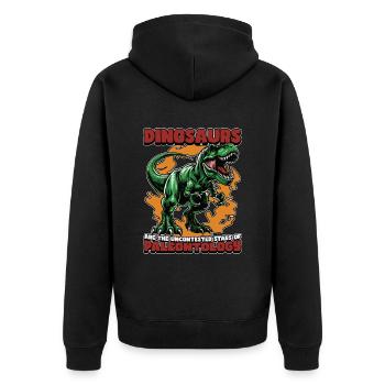 Paléontologie Les dinosaures sont les collectionneurs de fossiles - Veste à capuche bio Premium Unisexe - noir - Dos - Nico (187cm)