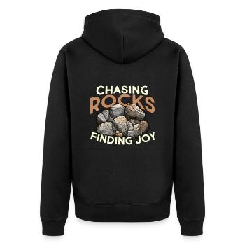 Rockhounding À la poursuite des rochers Trouver la joie Géologue - Veste à capuche bio Premium Unisexe - noir - Dos - Nico (187cm)