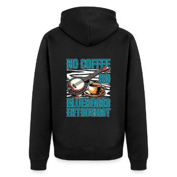 Musique bluegrass Pas de café Pas de musicien Amateur de café - Veste à capuche bio Premium Unisexe - noir - Dos - Nico (187cm)
