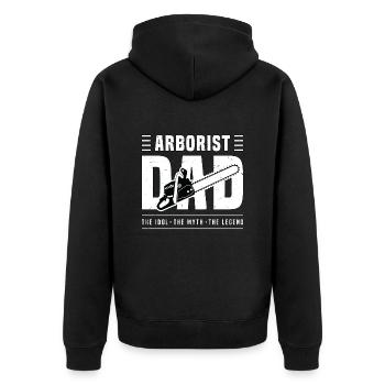 Arboriste Papa L’idole Le mythe Le chirurgien des arbres - Veste à capuche bio Premium Unisexe - noir - Dos - Nico (187cm)