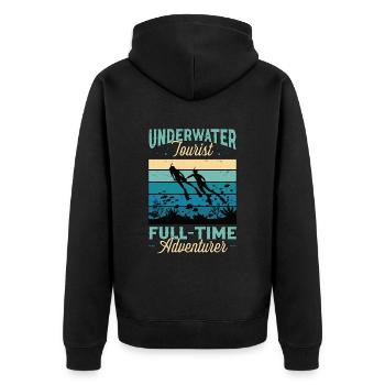 Snorkeling Underwater Tourist Full-Time Swimmer - Unisex Premium Bio Zip Hoodie - Schwarz - Hinten - Nico (187cm)